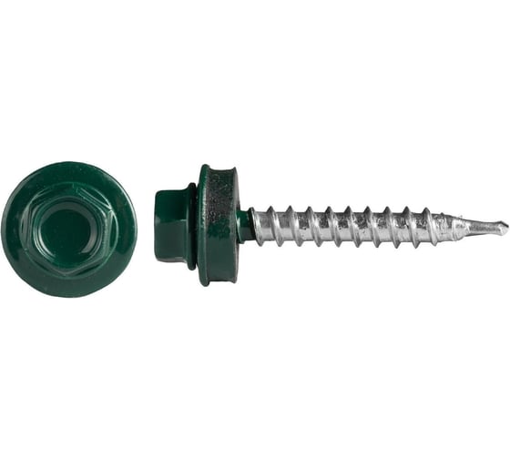 Саморез кровельный РУССТАЛЬ МЕТИЗ 5,5x25 RAL6005 (250шт) 51 1