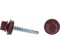 Саморез кровельный РУССТАЛЬ МЕТИЗ 4,8x70 RAL3005 (100шт) 33