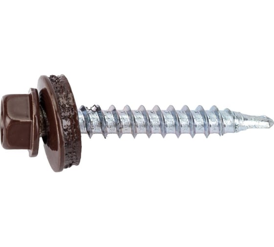 Саморез кровельный РУССТАЛЬ МЕТИЗ 4,8x51 RAL8017 (150шт) 30 1