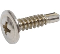 Саморез с прессшайбой и сверлом для крепления листового металла нержавеющая сталь А2-70 4 мм 2х13 мм, 80 шт. ARNO INDUSTRIES A4D314201392007