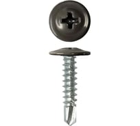 Саморез с прессшайбой со сверлом для крепления листового металла RAL7024 полимерное покрытие 4,2х13 мм, 1 кг. ARNO INDUSTRIES AB350420137JГ98