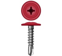 Саморез с прессшайбой со сверлом для крепления листового металла RAL3003 ярко-красный 4,2х25 мм, 1 кг. ARNO INDUSTRIES AB3504202533598