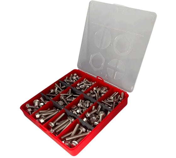 Болты 23 Болта нержавеющие с фланцем М6,М8 в органайзере НАБОР 3 20000106