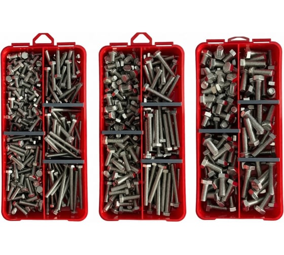 Набор органайзеров 23 Болта 3 в 1 болты нержавеющие DIN933 КОМПЛЕКТ 2 1000121/1000124/1000125 1