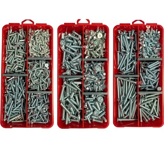 Набор органайзеров 23 Болта 3 в 1 винты ОЦ DIN965 КОМПЛЕКТ 2 1000091/1000093/1000094 1