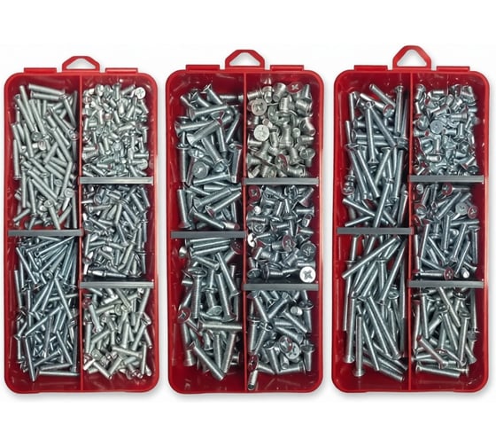 Набор органайзеров 23 Болта 3 в 1 винты ОЦ DIN965 КОМПЛЕКТ 1 1000092/1000094/1000095 1