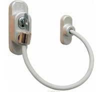 Блокиратор открывания окна Крепстор тросовый с ключом, белый, 1 шт. 4665317041083