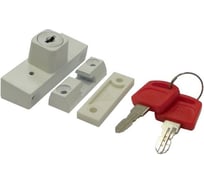 Блокиратор открывания окна Крепстор с ключом, белый, 1 шт. 4665317041076