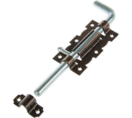 Задвижка дверная Крепстор ЗД-110-Уд, бронзовый металлик / цинк, 1 шт. 4665317040659 1