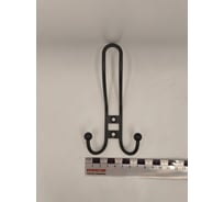 Крючок настенный Крепстор №1006 тройной фигурный, черный, Пакет 2 шт. 4665317041694