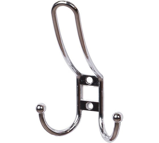 Крючок настенный Крепстор №1006 тройной фигурный, хром, Пакет 2 шт. 4665317041687 1