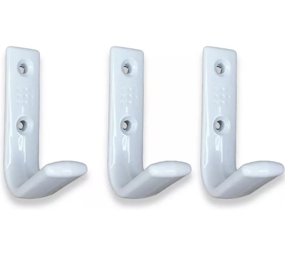 Крючок настенный Крепстор №52 двойной, белый, Пакет 4 шт. 4665317041854 1