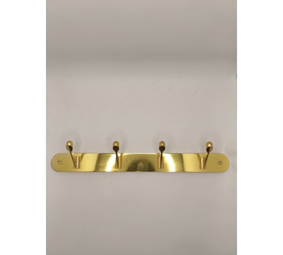 Крючок настенный Крепстор №309-4 на планке, золото, 1 шт. 4665317040017