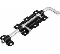 Задвижка дверная Крепстор ЗД-110-Уд, черный матовый / цинк, 1 шт. 4665317040666