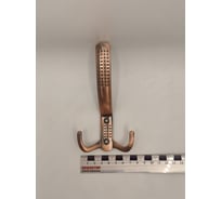 Крючок настенный Крепстор №1138 тройной усиленный, медь, Пакет 2 шт. 4665317041809