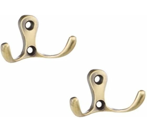 Крючок настенный Крепстор №1010 двойной фигурный, хром, Пакет 6 шт. 4665317041731 1