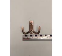 Крючок настенный Крепстор №1038 двойной усиленный, медь, Пакет 4 шт. 4665317041762