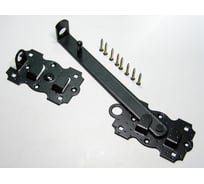 Щеколда большая Крепстор ЩБ-250 мм, левая, черный матовый, 1 шт. 4665317040994