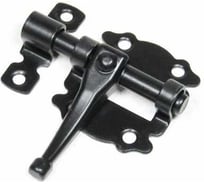 Шпингалет задвижка накладная Крепстор ЗН-40, черный матовый, 1 шт. 4665317040673