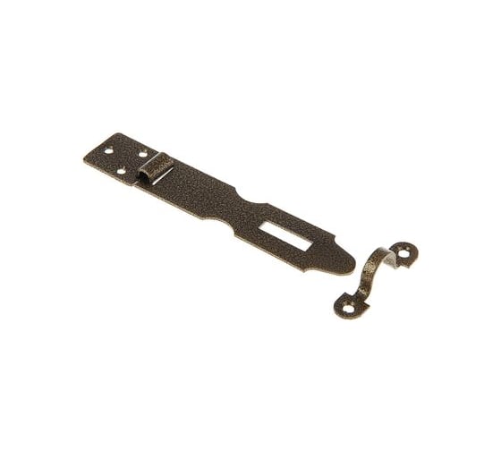 Амбарная дверная накладка Крепстор 125 мм, медное покрытие, Пакет 3 шт. 4665317041038 1