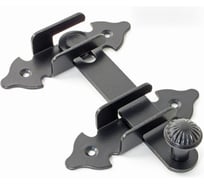 Щеколда малая Крепстор ЩМ-120 мм, универсальная, черный матовый, 1 шт. 4665317041014