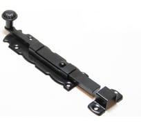 Задвижка дверная Крепстор Декор ЗД-150 мм, черный матовый, 1 шт. 4665317040611