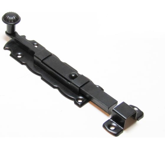 Задвижка дверная Крепстор Декор ЗД-150 мм, черный матовый, 1 шт. 4665317040611 1