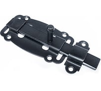 Задвижка дверная Крепстор ЗД-100-Пл, черный матовый, 1 шт. 4665317040628