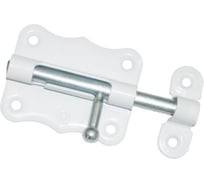 Шпингалет фигурный Крепстор ШФ-50 мм, белый с цинком, Пакет 4 шт. 4665317044015