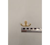 Крючок настенный Крепстор №1010 двойной фигурный, золото, Пакет 6 шт. 4665317041717