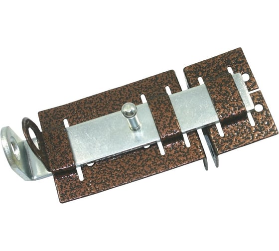 Задвижка дверная Крепстор с проушиной ЗД-04, 150 мм, медный антик, 1 шт. 4665317040376 1