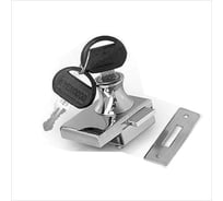 Замок мебельный для стекла Крепстор №805, хром, Пакет 2 шт. 4665317041212