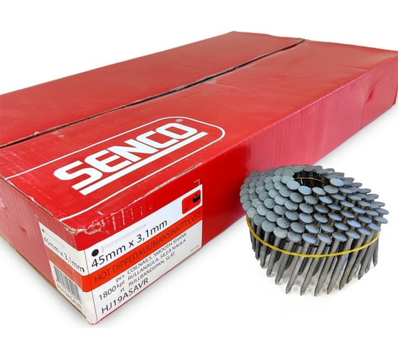 Кровельные гвозди Senco 3.1x45 HDG, гладкие, горячий цинк, 1800 шт. HJ19ASAVR