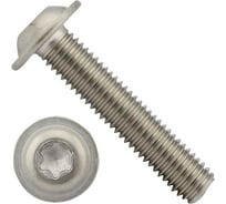 Винт ЦКИ ISO 7380-2, М10x20, с фланцем, A2, TX 50, 200 шт. 71157