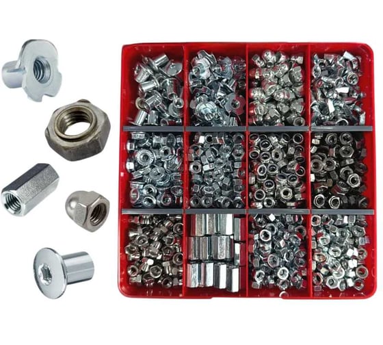 23 Болта Гайки М6 (12 видов) универсальный НАБОР 2 23 БОЛТА 20000136 1
