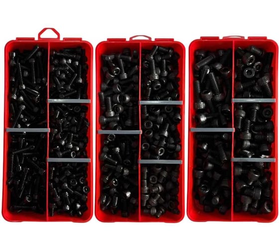 Набор органайзеров 23 БОЛТА 3 в 1 винты чёрные DIN912 КОМПЛЕКТ 1 1000137/1000139/1000140 1