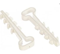 Дюбель-хомут Инсвартех ДХП 12-6 белый прямоугольный, комплект 200 шт. (2 уп. х 100 шт.) IST0457