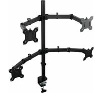 Кронштейн для монитора Filum черный, четыре монитора, VESA: 75/100, 10-30 дюйма, до 10 кг FL-DMT004FB