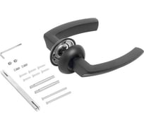 Комплект ручек Стандарт 93 BL матовый черный квадрат 140мм 17797