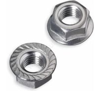 Гайка шестигранная Крепстор M 8 с фланцем, с зазубринами DIN 6923 A2,100 шт. 4665317003630