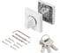 Ручка поворотная AJAX с фиксацией ключом BK6.FIX.JK WH-19 белый 49797 3
