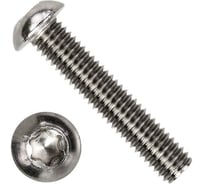 Винт с полукруглой головкой Море-Метизов шлиц TORX звездочку ISO7380-1 А2,M8X70/70 TX40 мм,100 шт VINT73801ZA2M8X7070TX40100М