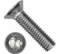 Винт с потайной головкой Море-Метизов шлиц TORX ISO14581 (DIN 965) А2,M6X70 TX30 мм,200 шт VINT14581A2M6X70TX30200М