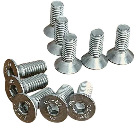 Винт нержавеющий 23 БОЛТА 6х10 потайной DIN7991 в органайзере, 240 шт МК17065орг-ф240