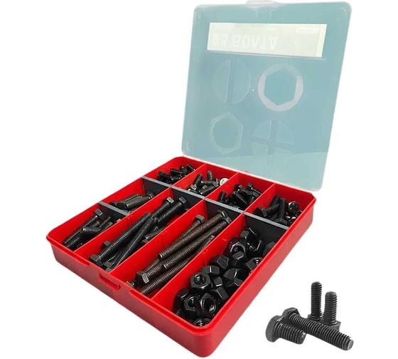 Болты 23 Болта М8 DIN933 к.п.12.9 с гайкой в органайзере НАБОР 4 20000129 1