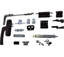 Комплект поворотно-откидного окна с ручкой МЕТИЗИК АГАТ коричневый 8712