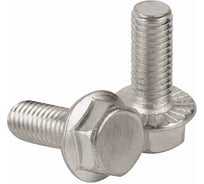 Болты с фланцем КРЕП-КОМП с насечкой под головой, нержавеющие DIN6921 А2 6х 30 (200шт) бфн630