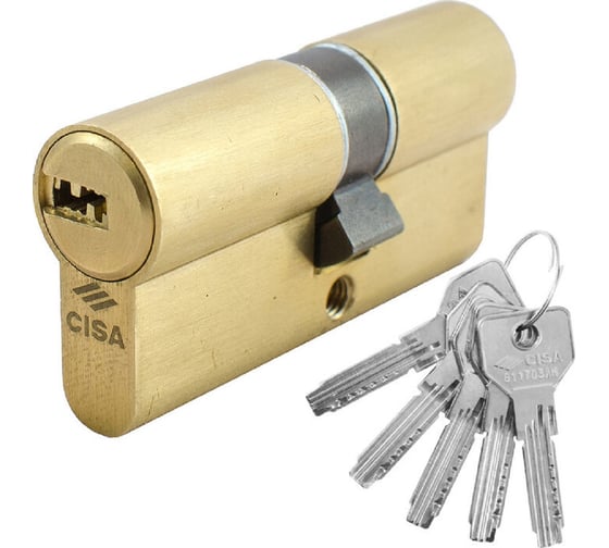 Цилиндр CISA серии ASIX ключ-ключ 90мм (35х55) латунь 1.0E300.32.0.0000.C5 1