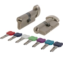 Цилиндровый механизм PUNTO MaxPro7002Knob65mm(25+10+30) SN никель 7key с вертушкой 57549