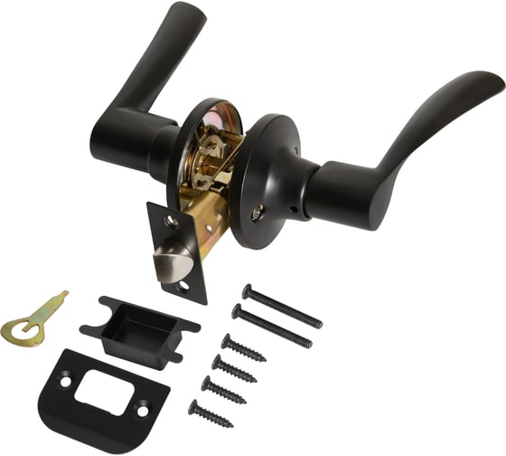 Ручка защелка PUNTO DK610/BL BL-PS (без фик.) черный 49529 1